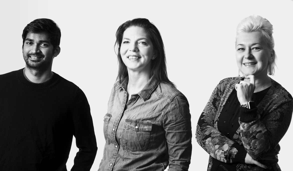 Dhanuka, Caroline och Emmi
