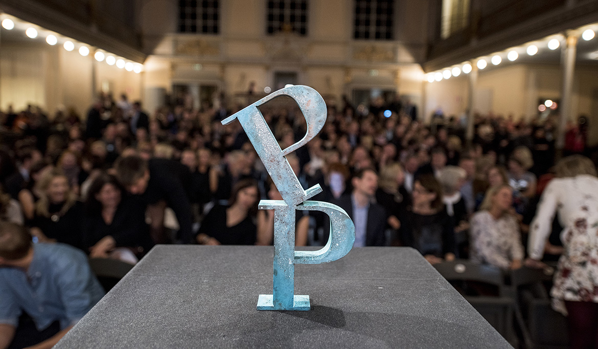 The Publishing Prize statuette.