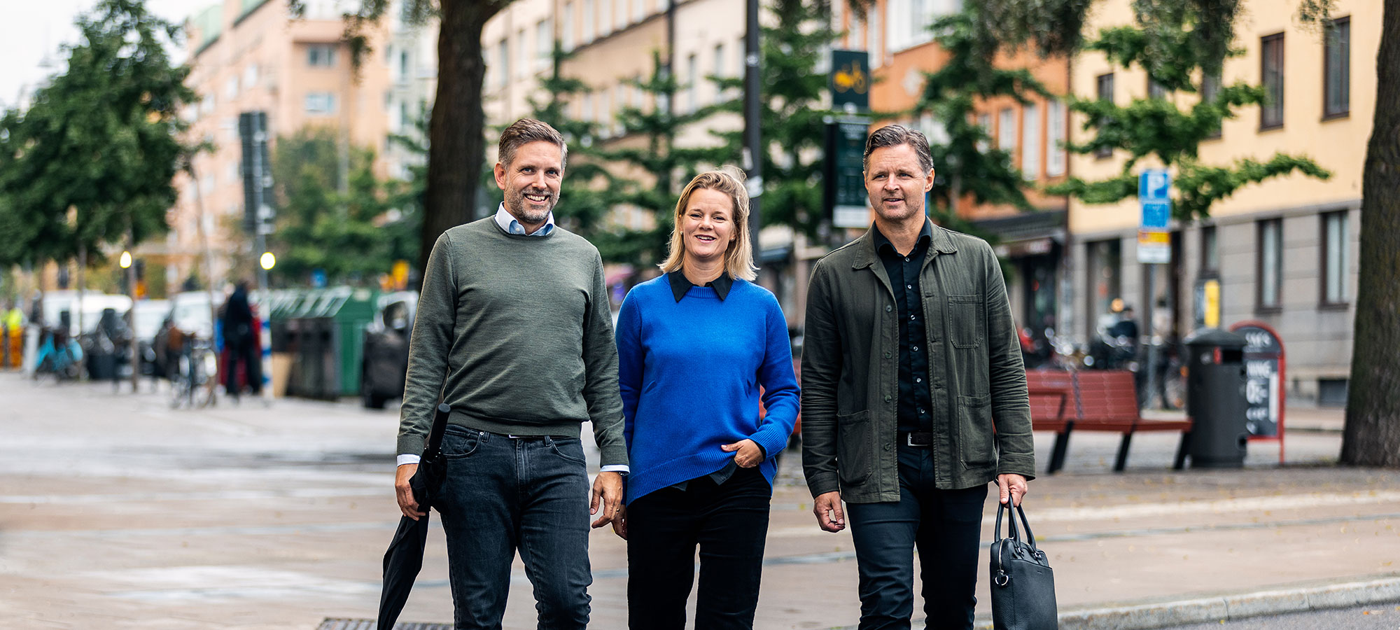 Henrik Segergren, growth director i Norden, Ann-Sofi Nääs, byråchef och Jakob Pernvik, vd.