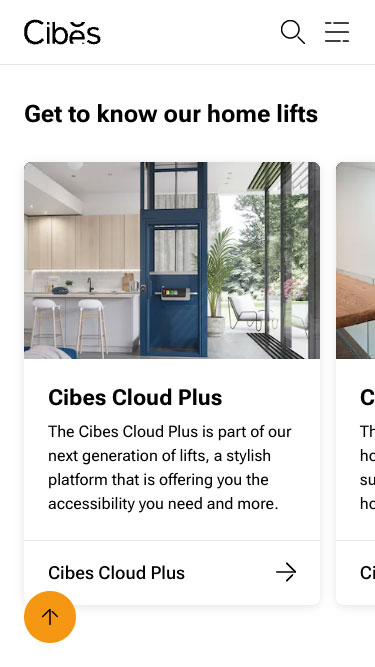 2 webbsidor av cibes hemsida