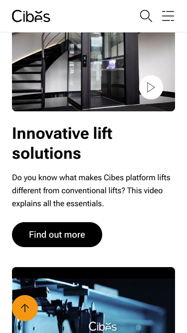 2 webbsidor av cibes hemsida